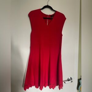 Red Sleeveless Ted Baker Dress (size 5)
